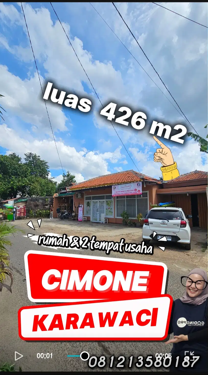 Dijual rumah dan 2 tempat usaha di belakang icon walk Tangerang