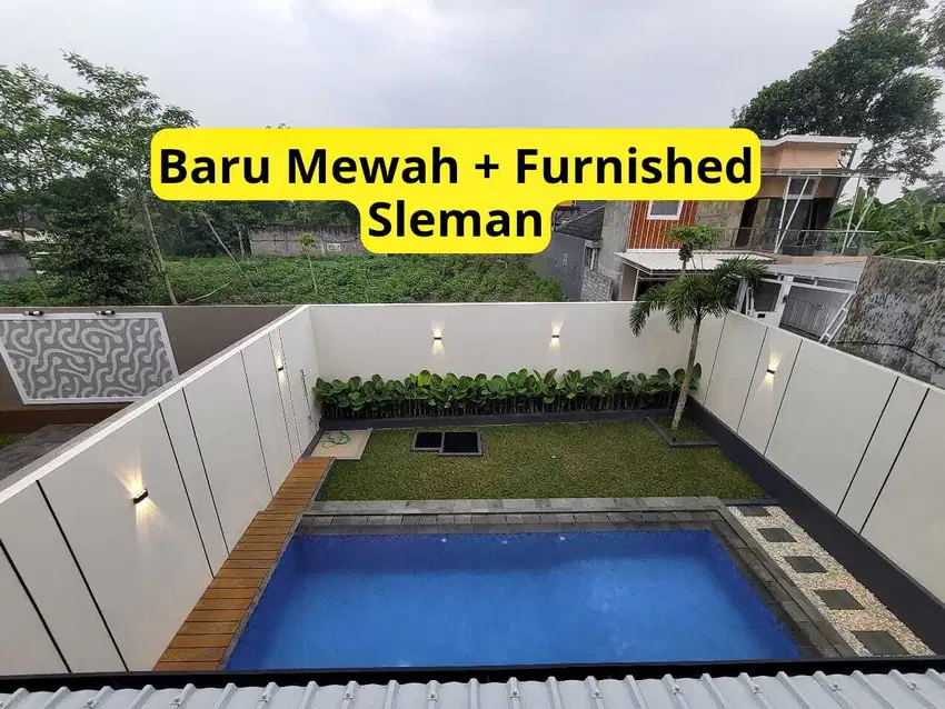 Rumah Mewah Kolam Renang Konsep Privat Villa Sleman