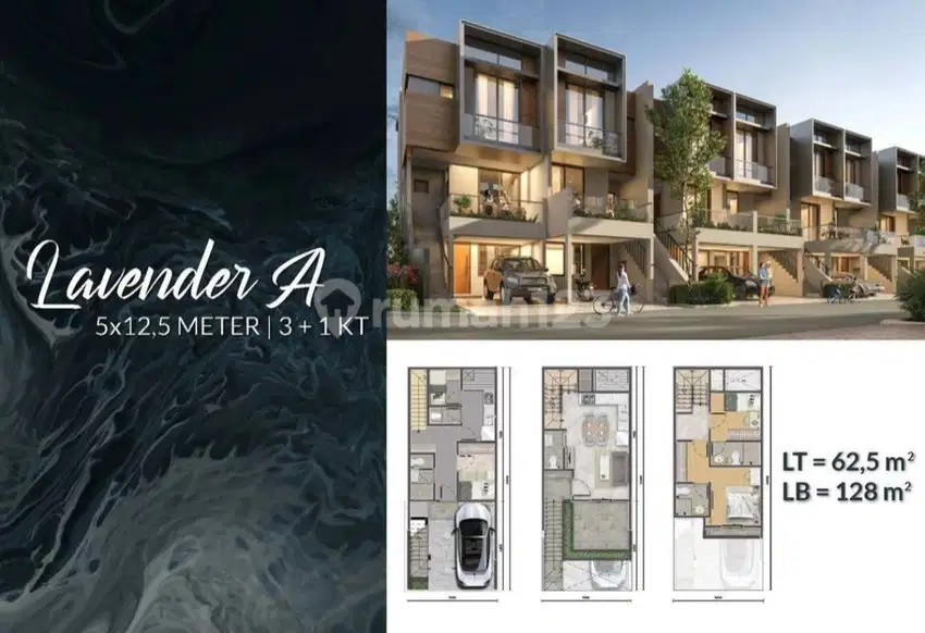 Rumah Golf Island Cluster Piano 5x12.5 Hadap Utara