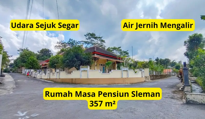 Rumah Tanah Luas Sleman Untuk Masa Pensiun Sejuk
