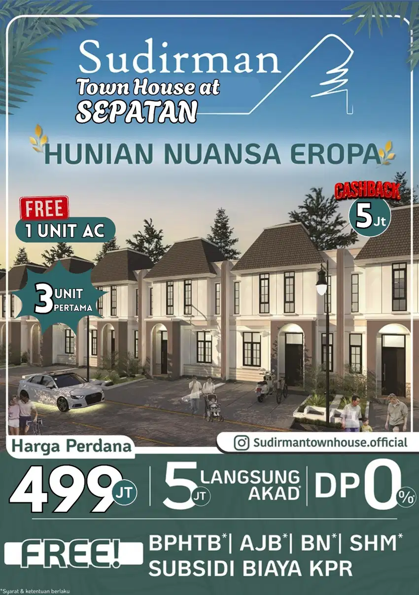Rumah 2 lantai murah sudirman townhouse sepatan