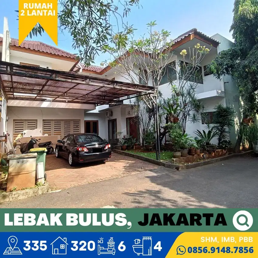 Rumah dijual Murah, Luas ada kolam renang Lebak Bulus, Cilandak JakSel