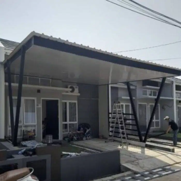 Kanopi peredam panas alderon dobel layer rangka minimalis