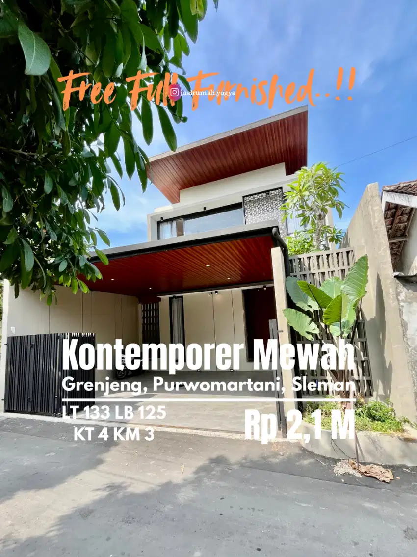 Rumah baru full furnished purwomartani