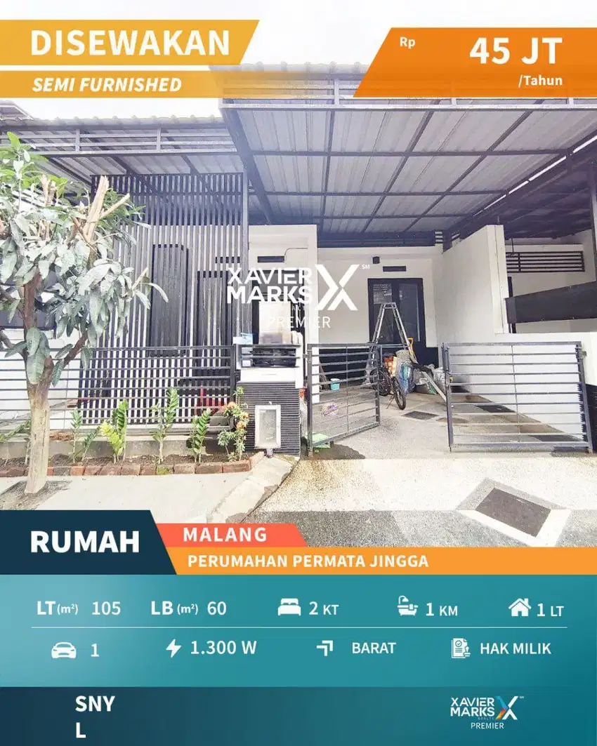 Disewakan Rumah Semi Furnish Di Permata Jingga, Soehat - Malang