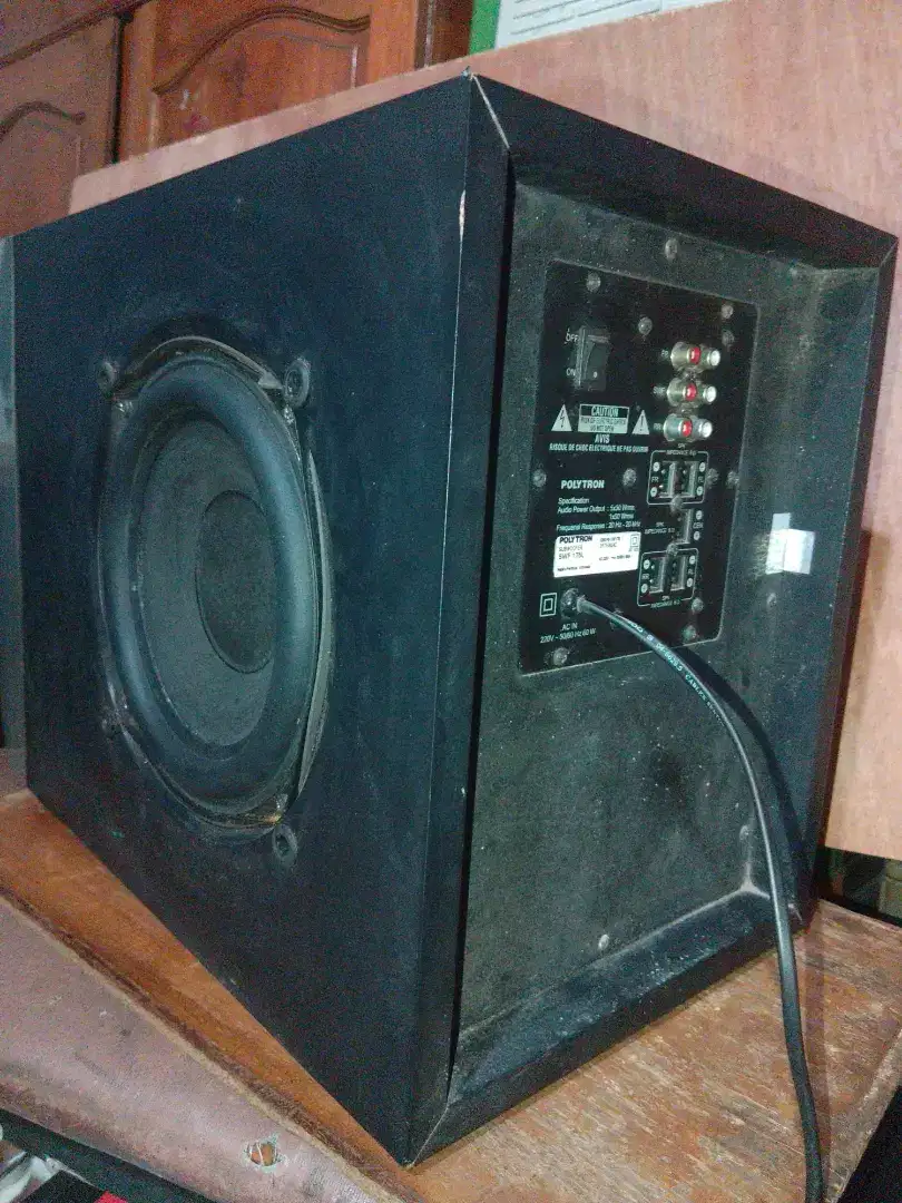 Polytron Aktif Subwoofer 8 in, Home Theater 5.1, full ori, box utuh