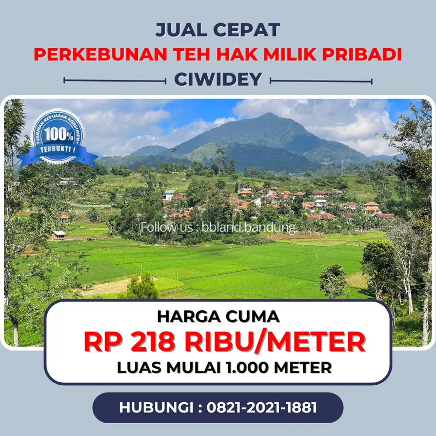 Jual tanah murah di Ciwidey Cocok untuk Villa