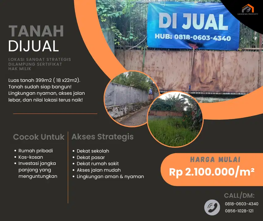 DIJUAL TANAH KAVLING – SIAP BANGUN!