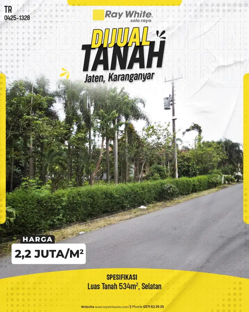 Dijual Tanah Jetis Jaten Mangku Jalan Utama Akses ke Solo