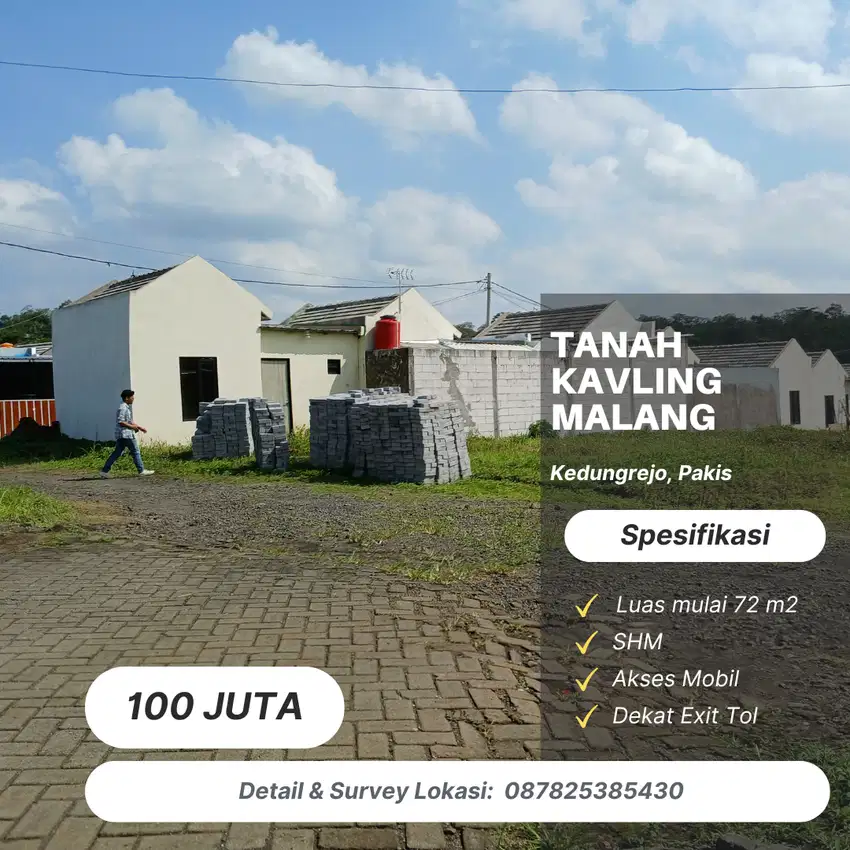 Tanah KAvling Pakis Malang, Cocok Untuk Tabungan dan Hunian Keluarga
