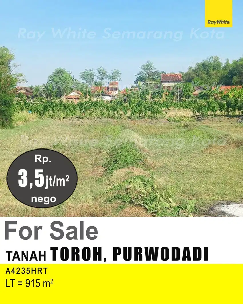 DIJUAL TANAH DI TOROH PURWODADI A4235