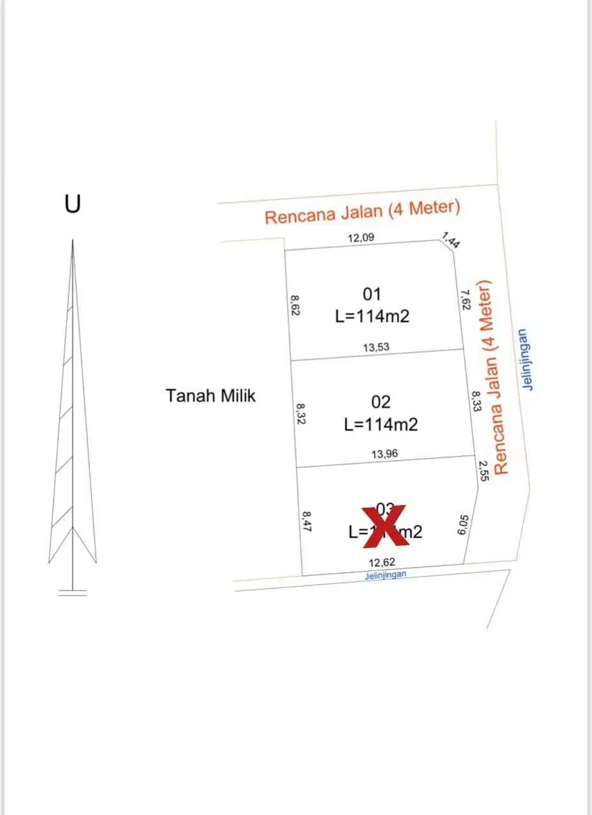 Jual Tanah Kapling di Gatsu TIMUR - Jepun Putih