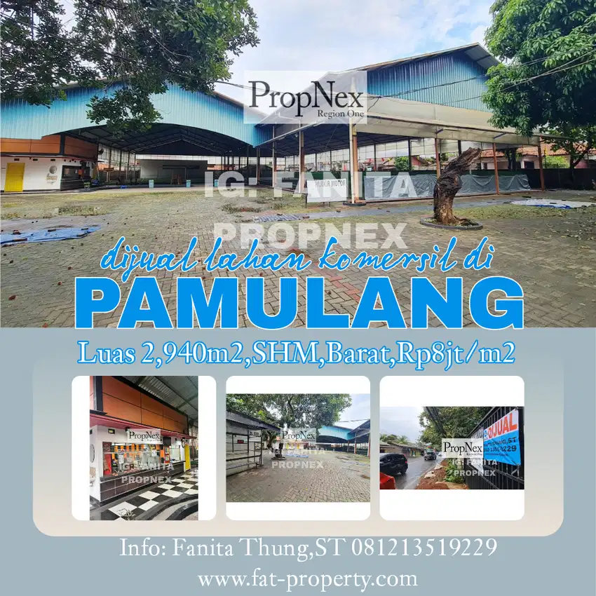 Dijual lahan komersil di Parakan,Pamulang,TangSel luas 2940m2