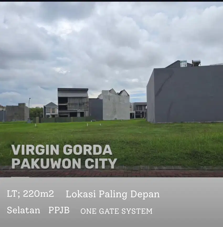 Tanah Pakuwon City Virgin Gorda Grand Island Surabaya Luas 220