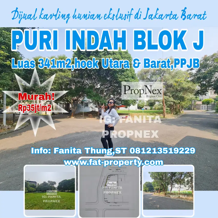 Dijual kavling exclusive di Puri Indah blok J,JakBar blok terelite