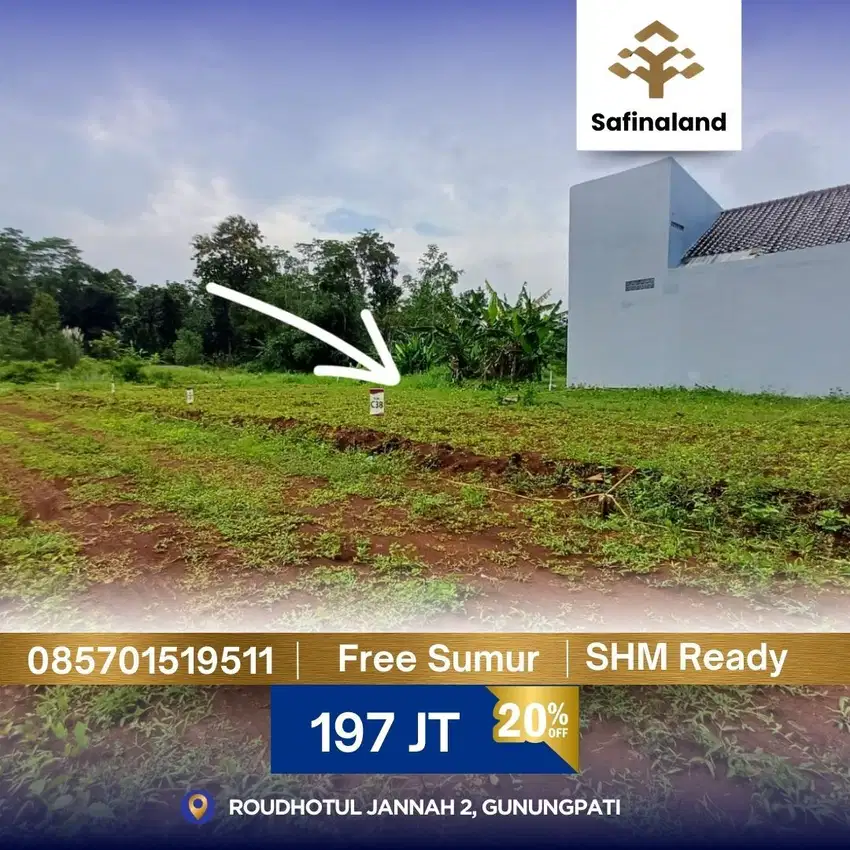 KAVLING ROUDHOTUL JANNAH 2 - Kavling Murah, Dekat Jalan Raya, SHM Read