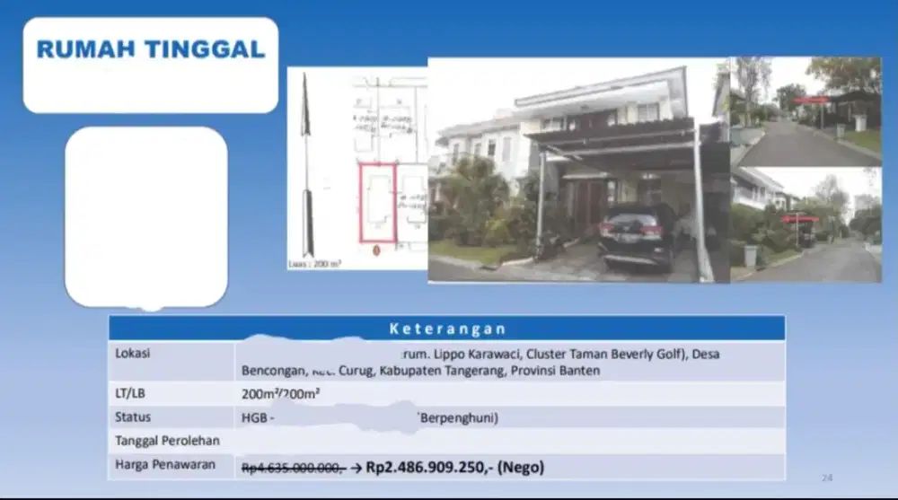 Dijual Rumah Lippo Karawaci Taman Beverly Golf