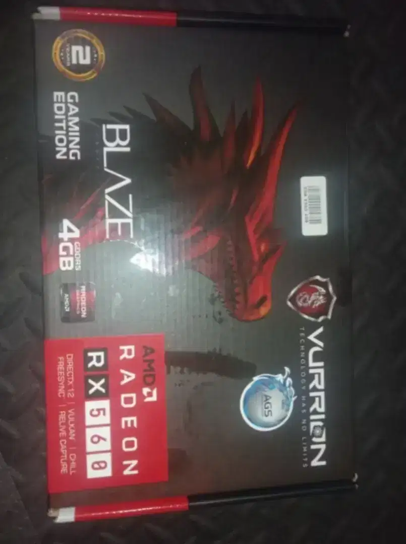 Vga vurrion rx 560 4gb ddr5 garansi on