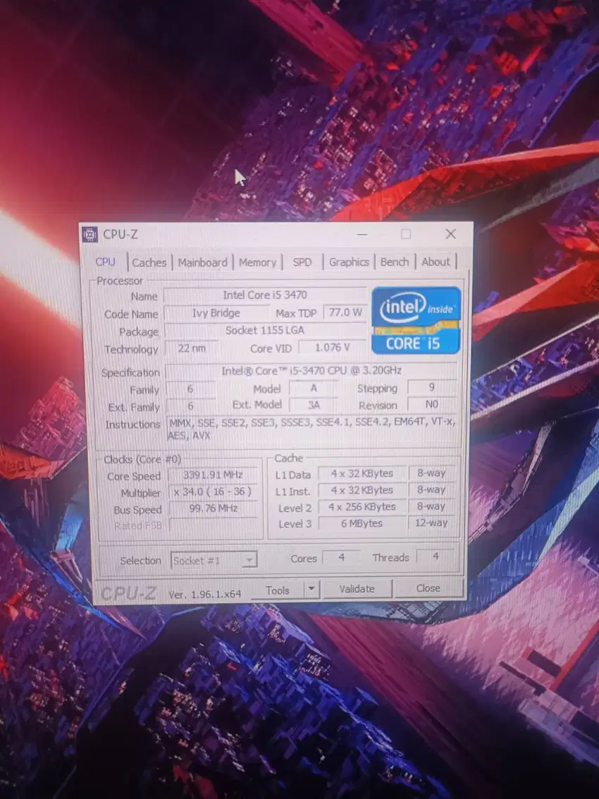 pc siap pakai, ddr 3 i5 3470