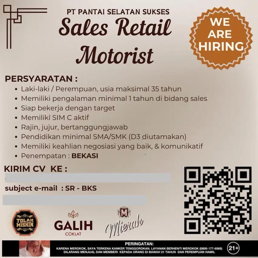 Lowongan Kerja Sales Motoris