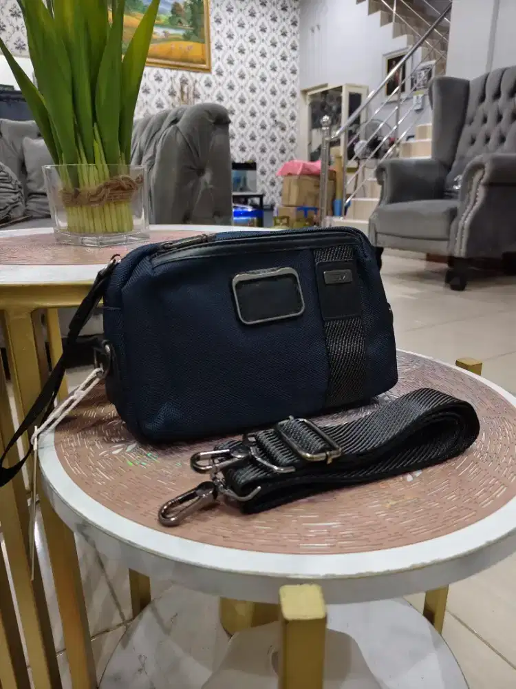 Handbag plus bisa selempang Nylon motif Tum-tum Navy(Baru)