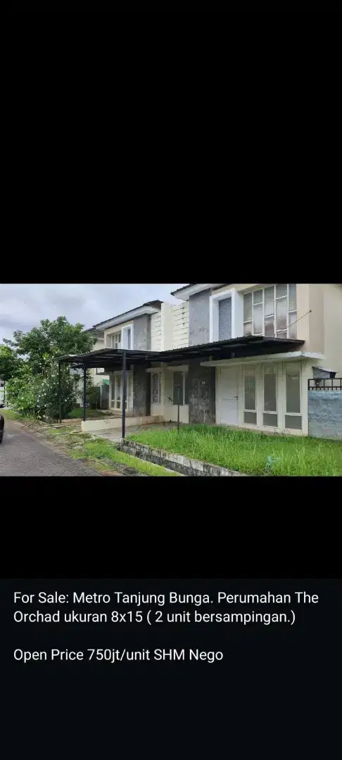 Dijual rumah grand orhard..8x15  ada 2 unit dempet