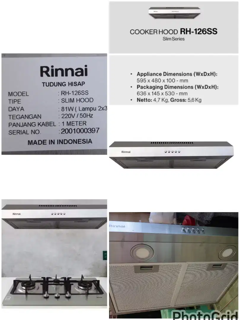 Cooker hood rinai
