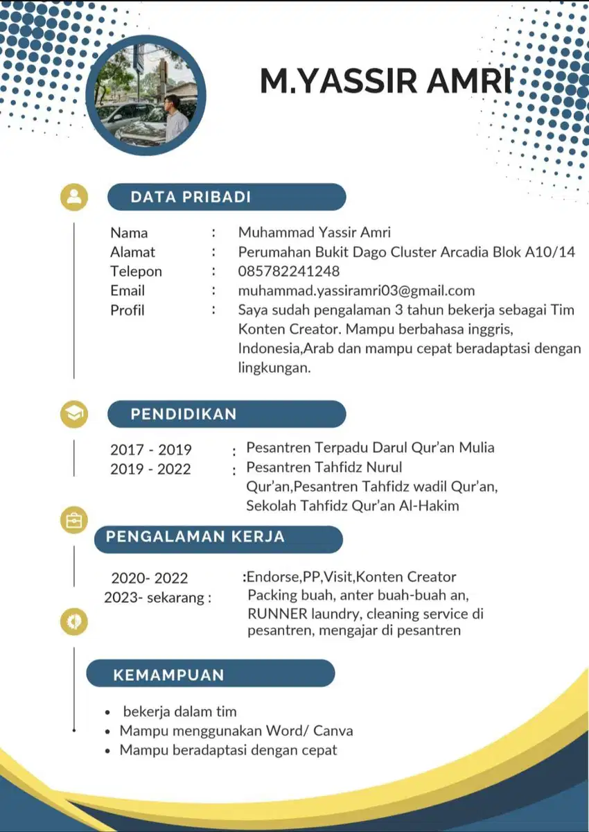 Cari kerja, kerja apa aja yg penting halal