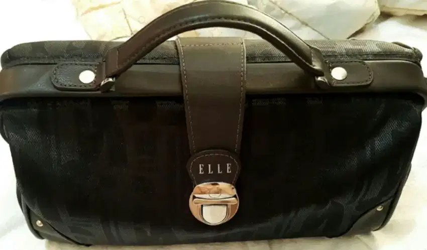 New Elle Eropa Travel Bag France Paris Duffle Bags Kanvas Kulit koper