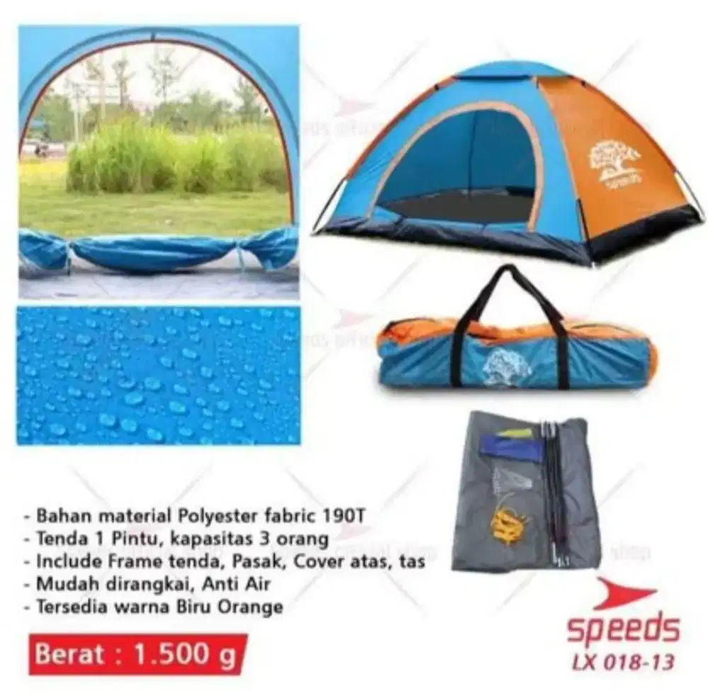 Tenda Camping Speeds 1 Pintu 018-13