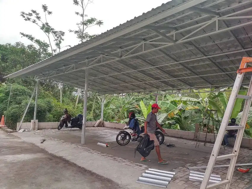 Kanopi Baja Ringan Untuk Parkiran LUAS Mobil/Travel Kuat Kokoh RAPI