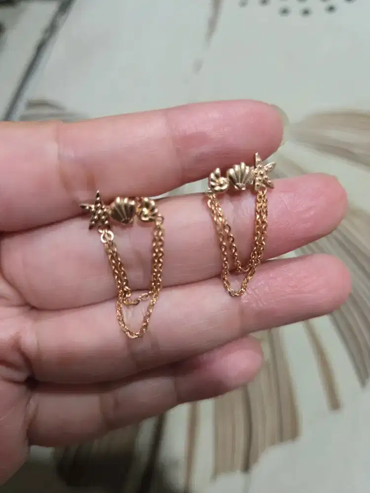 Anting UBS emas 17K little mermaid DISNEY