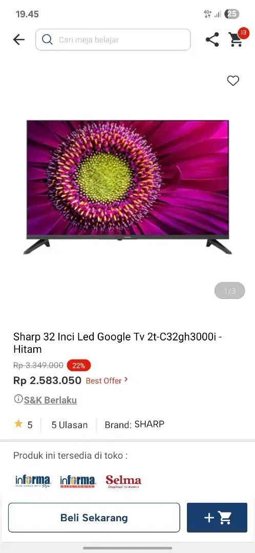 Prono tv 32 inc sharp google tv