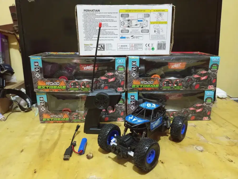 Rc Off Road Rock Clawler Skala 1:18 Ban Karet Kondisi Baru Garansi