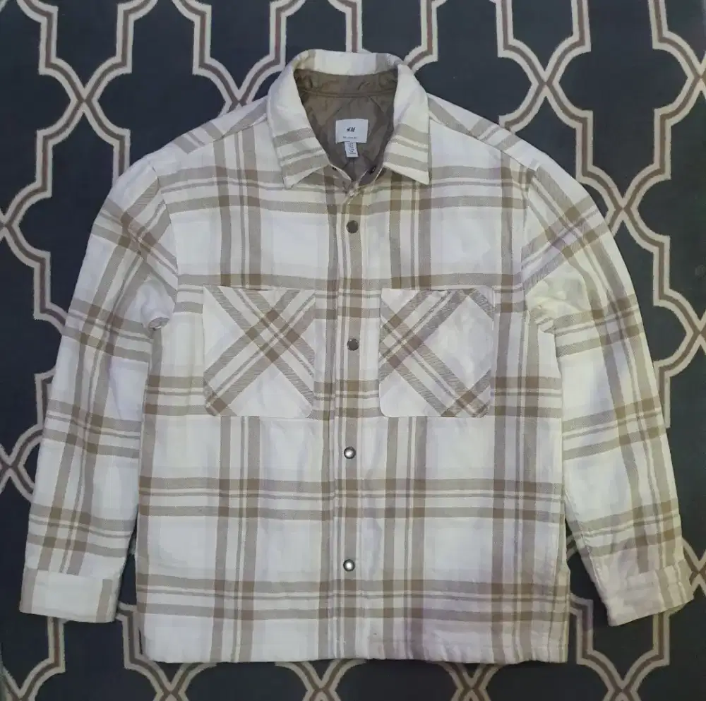 Jacket Flanel Outer Overshirt H&M Reguler Fit
