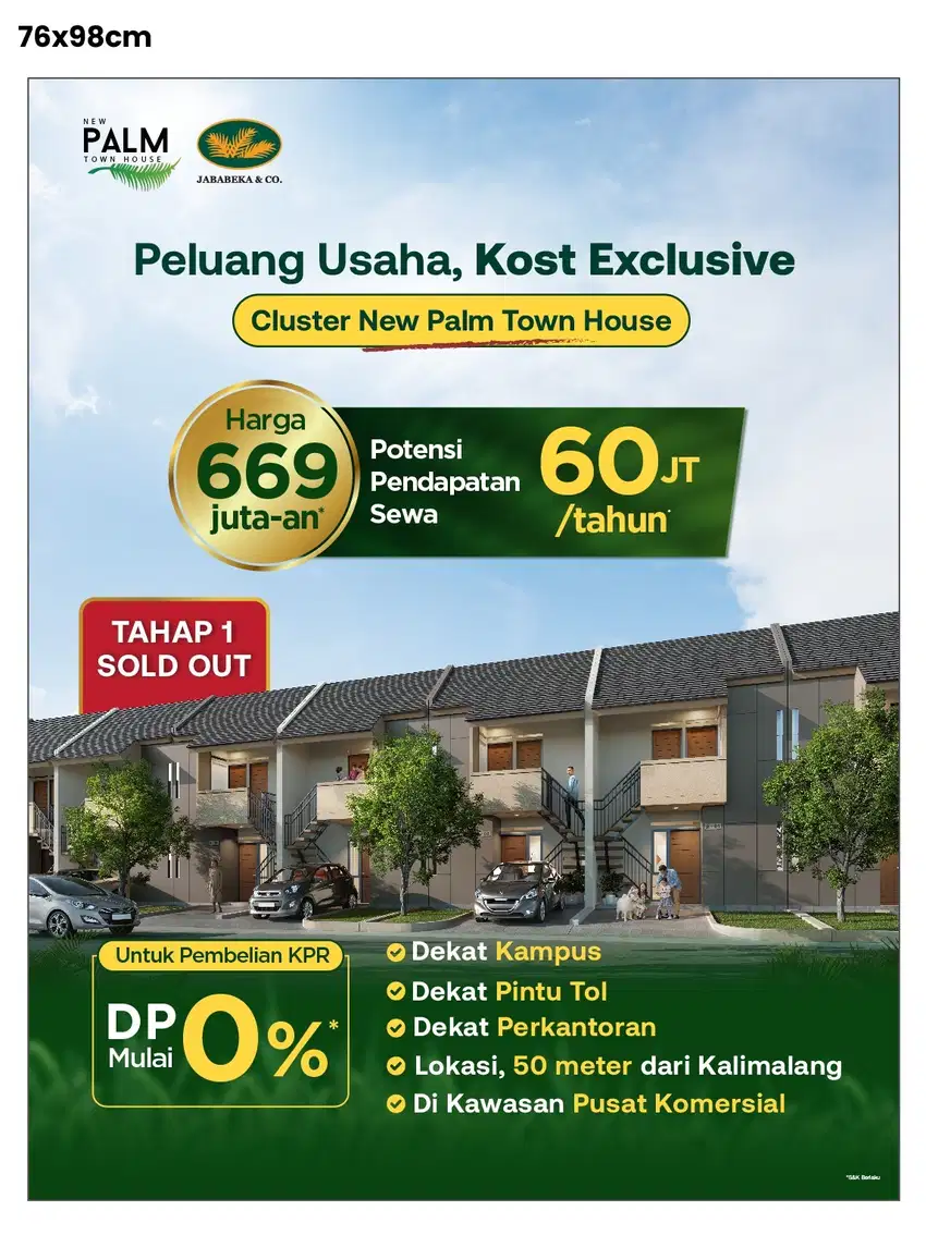 RUMAH KOS PALM TOWN HOUSE JABABEKA