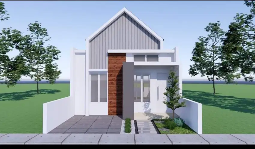 RUMAH MINIMALIS DESAIN MODERN BEBAS BANJIR TEMBALANG