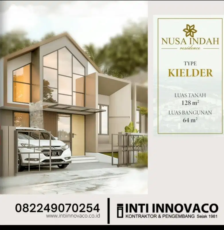 Rumah Scandinavian di kota bogor tol borr 300m
