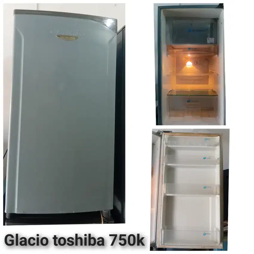 Kulkas GLACIO TOSHIBA bekas bergaransi