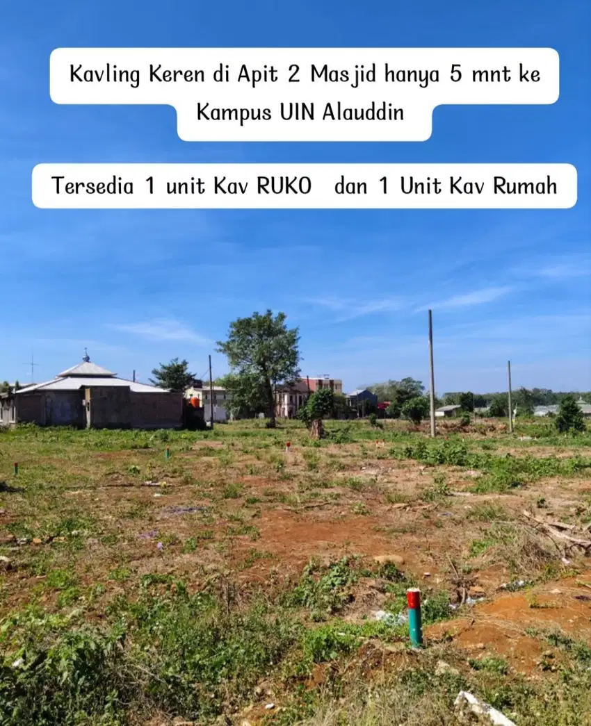 Dijual Cepat Kavling Strategis Berdampingan Kampus UIN Alaudddin Samat