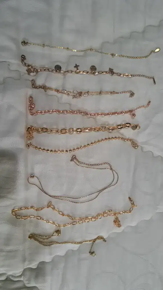 Perhiasan titanium preloved (gold)