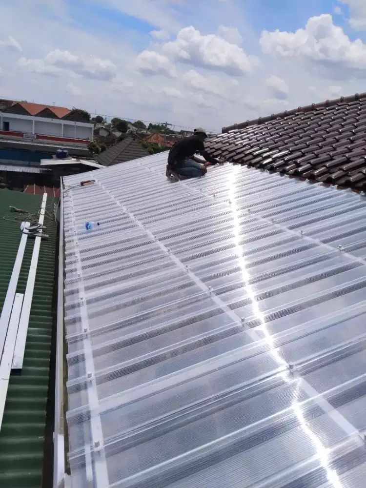 Kanopi atap alderon transparan