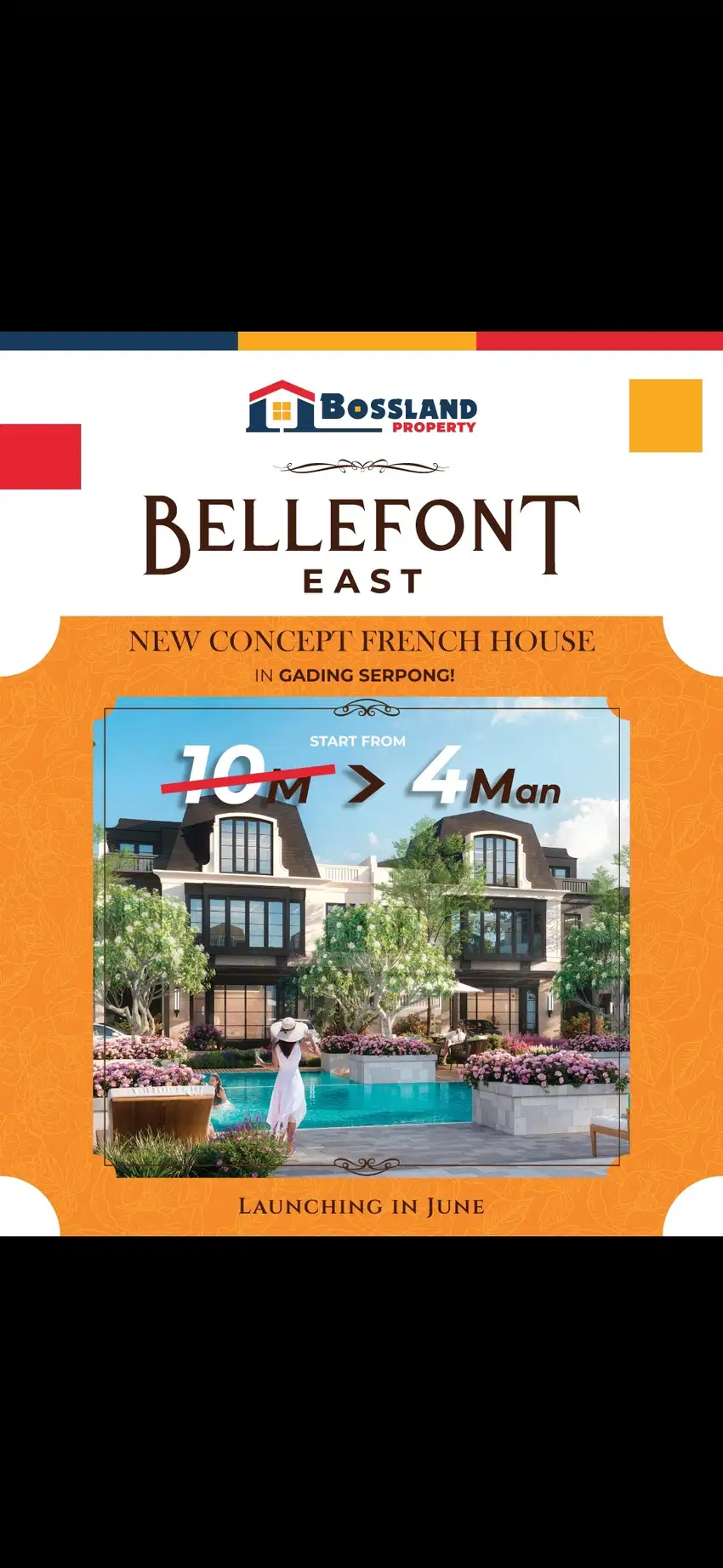 Dijual rumah cluster Elit Bellefont  The springs summarecon serpong