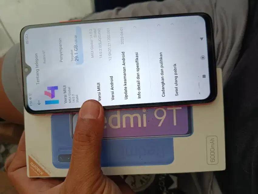 Xiaomi Redmi 9T 6/128 Resmi msih bgus Bngt btre badak 6000 bs tker tmb