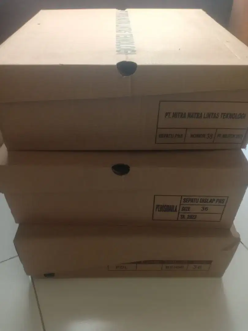 Sepatu PDL tali biasa 3 pcs