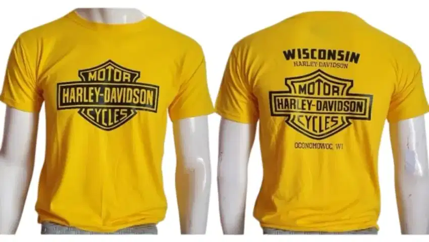 Kaos harley davidson orange dan yellow