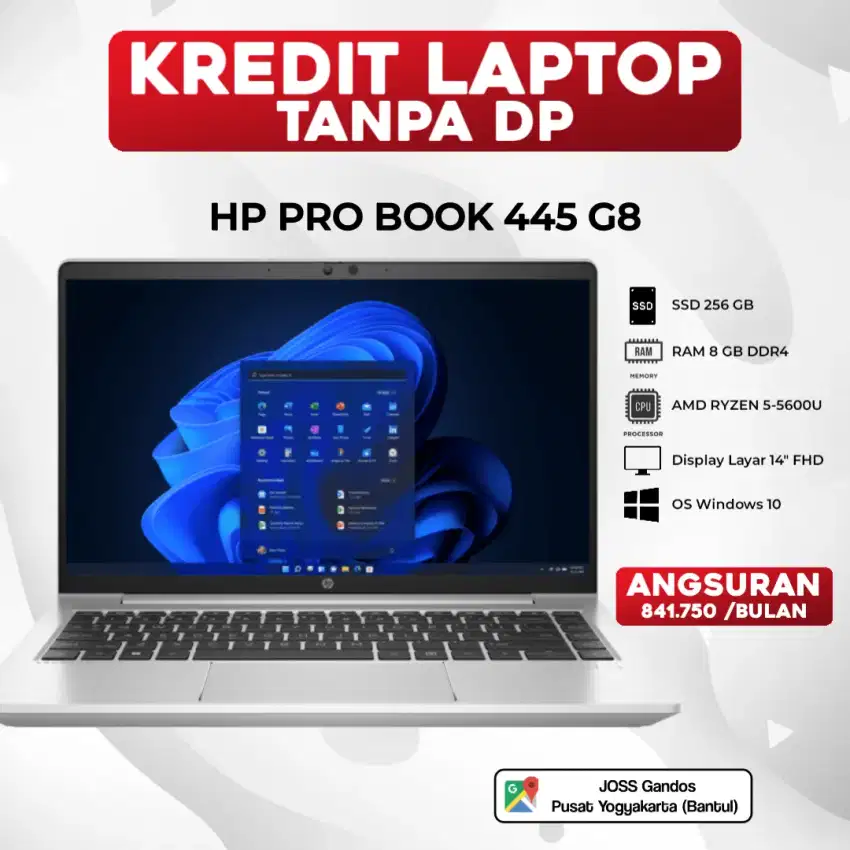 LAPTOP HP PROBOOK 445 G8 AMD RYZEN 5 KREDIT TANPA DP