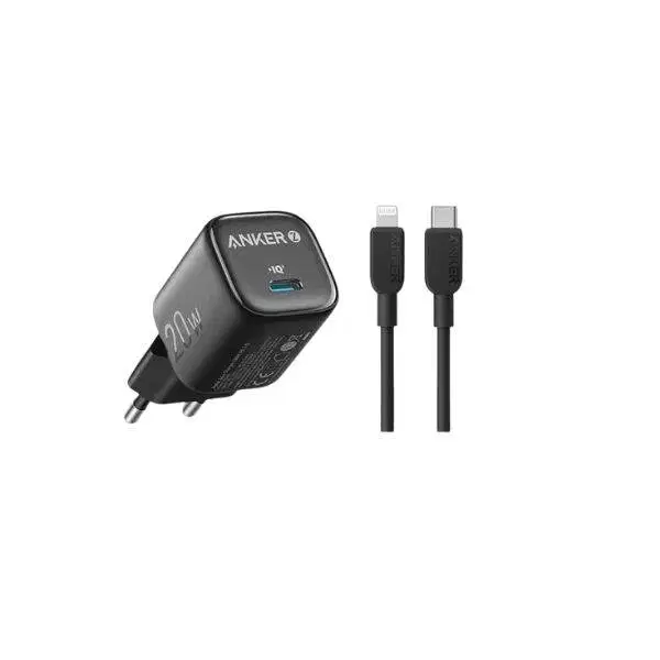 ANKER Zolo Charger Set 20W with Type-C to Lightning Cable 3ft - B2699