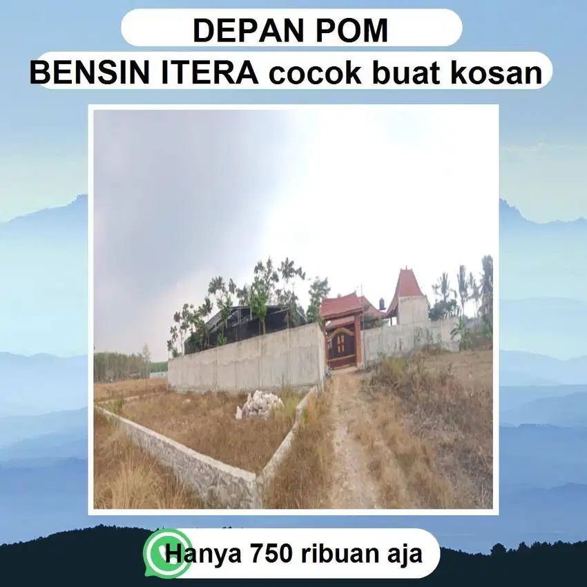 TANAH ITERA DEPAN SPBU KAMPUS ITERA PINGGIR JALAN UTAMA DESA