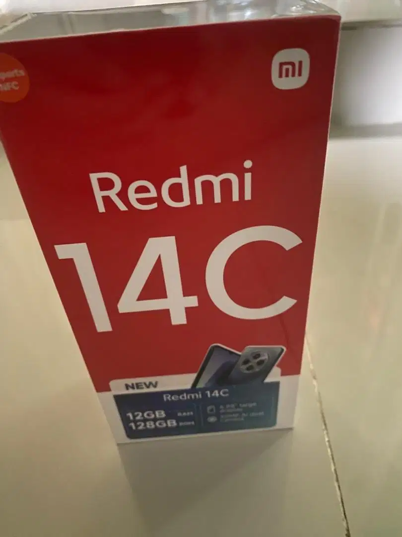 Xiaomi Redmi 14C 6/128GB BLACK, Barang masih Segel. Garansi Resmi